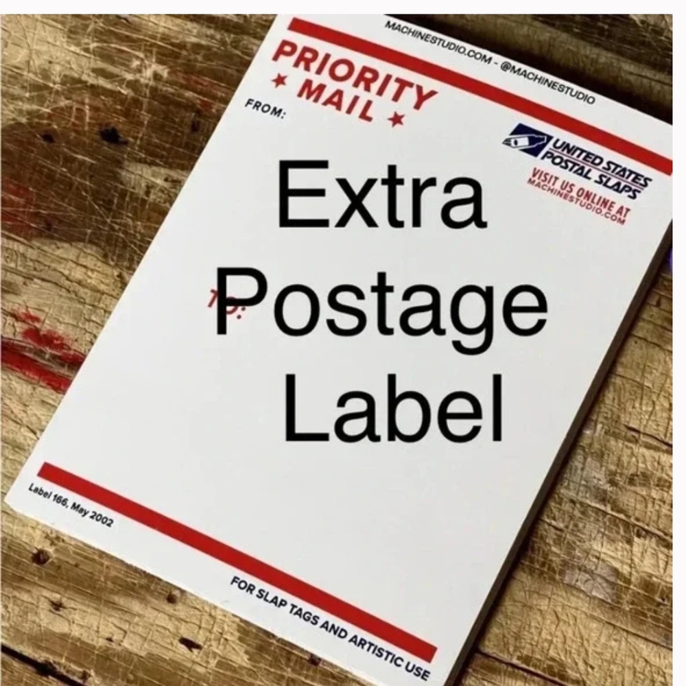 EXTRA POSTAGE LABEL FOR BUNDLES OVER 5 POUNDS